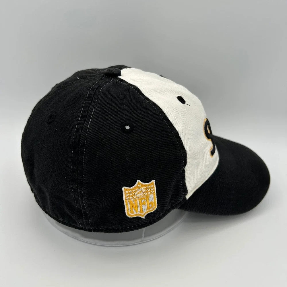 Vintage Pittsburgh Steelers Hat Reebok Mens L/XL Black White Sportswear Y2K